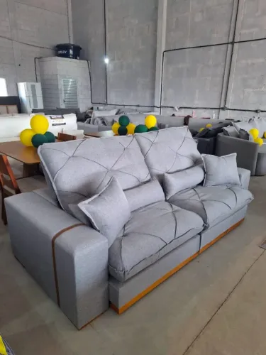Sofá Retrátil e Reclinável Cinza - Conforto e Estilo