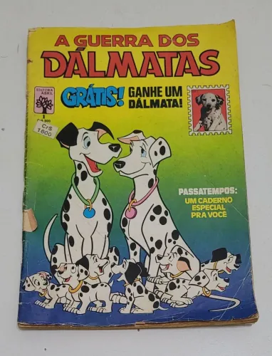 Revista Gibi HQ antigo A guerra dos Dálmatas n° 1 1984 ed. Abril