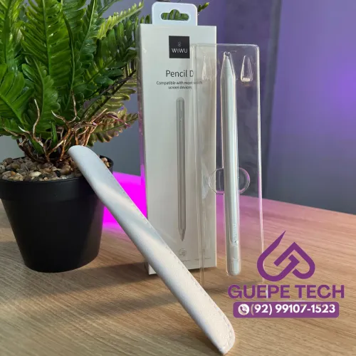 PENCIL COM REJEIÇÃO DE PALMA PARA IPAD - CANETA TOUCH COM DUAS PONTAS E CAPA EM COURO 