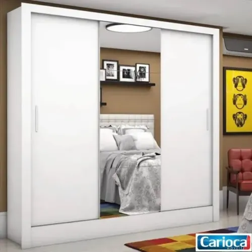 Guarda-Roupa Dubai Plus c/ espelho Branco Até 12x - Frete Grátis