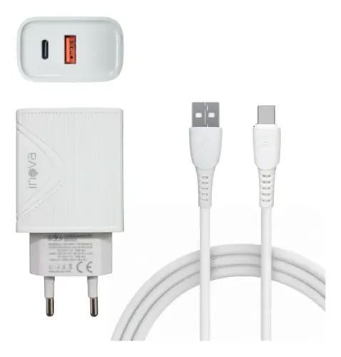 Carregador Completo Rápido 40w Usb / Tipo-C De 1 Metro
