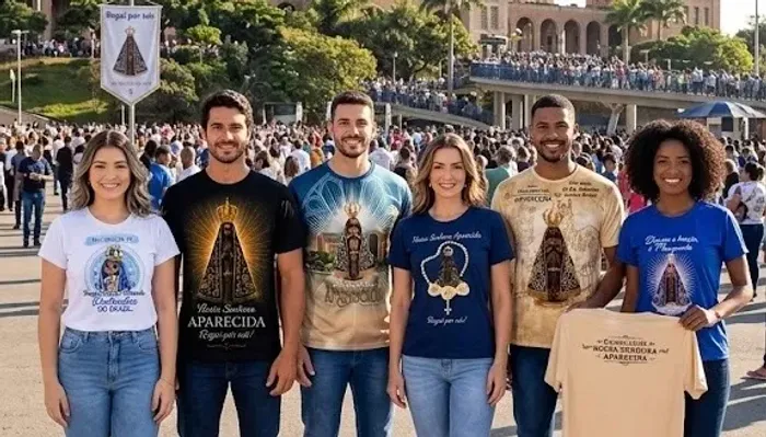 10 Camisas Personalizadas Para O Dia Da Nossa Senhora Aparecida / Malha PP