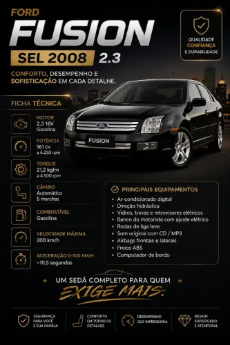 Ford Fusion SEL 2.3 16V 162cv Aut. 2008
