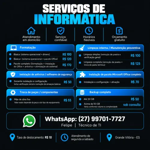 FORMATAÇÃO DE COMPUTADOR