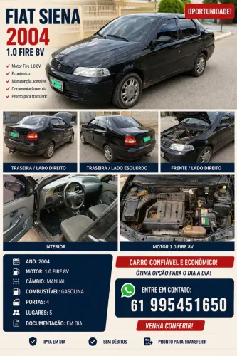Fiat Siena 1.0/ EX 1.0 MPI Fire/ Fire Flex 8V 2004