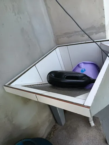 Tanque de cimento revestido com cerâmica