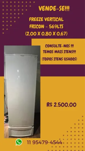 Freezer Vertical - Fricon - 569lts
