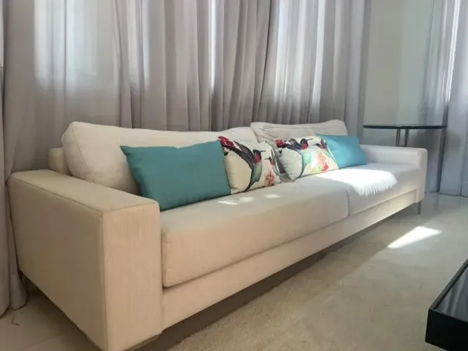 Sofa Tecido Bege 2,76m x 0,90 m