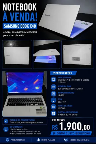 Notebook Samsung Book X40