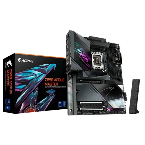 Placa-Mãe Gigabyte Z890 AORUS MASTER, Intel, ATX, DDR5, RGB, Wi-Fi 7, Bluetooth, Preto