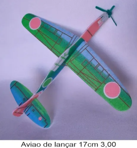 Avião de lançar 19cm R$ 3,00 (a partir 10 unbid)