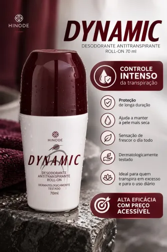 ? Dynamic Roll-On 70ml HINODE | Pequeno no tamanho, indispensável na rotina | Proteção