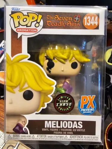 Funko Pop Meliodas 1344 Glow Chase PX Exclusive Seven Deadly Sins