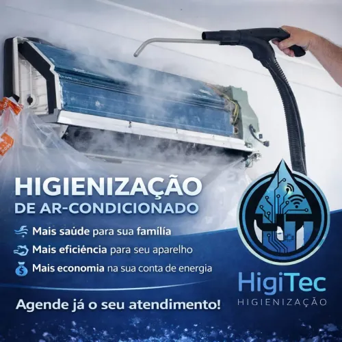 Higienização profissional de ar-condicionado