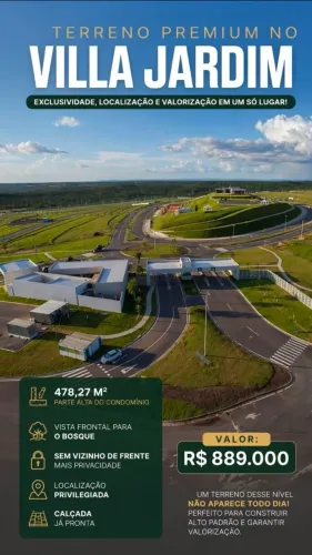 Lote condomínio Villa jardim 478mts