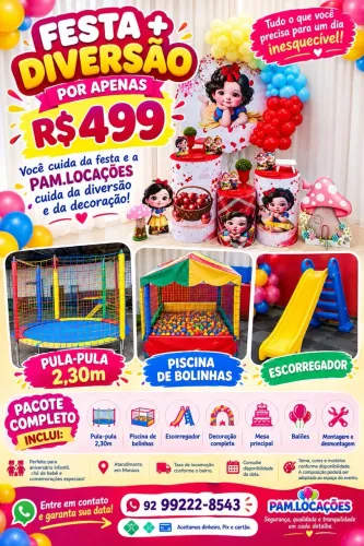 FESTA + DIVERSÃO POR APENAS R$ 499
