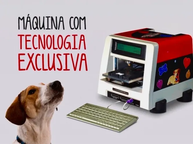 PETSCRIBE - MÁQUINA PARA GRAVAÇÃO DE PLAQUINHAS PET