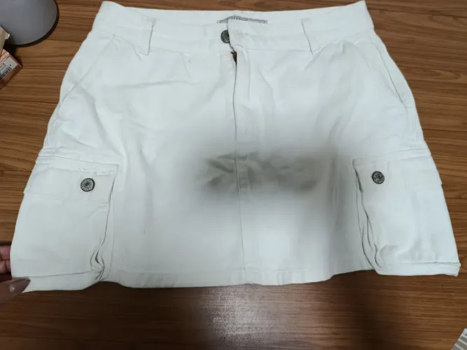 Saia jeans branca tamanho 42