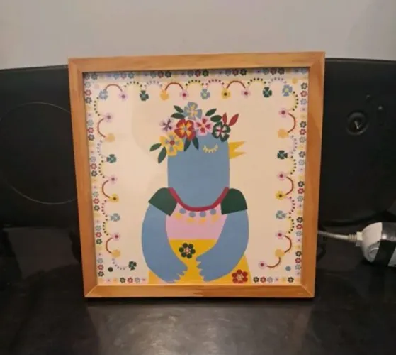 Quadro pássaro azul tok stok