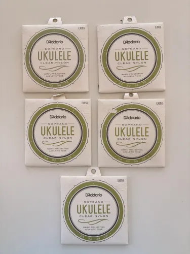 Encordoamento Ukulele nylon Daddario - kit com 5