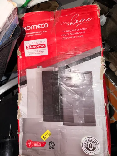 aquecedor de água a gás da marca Komeco, linha Home novo