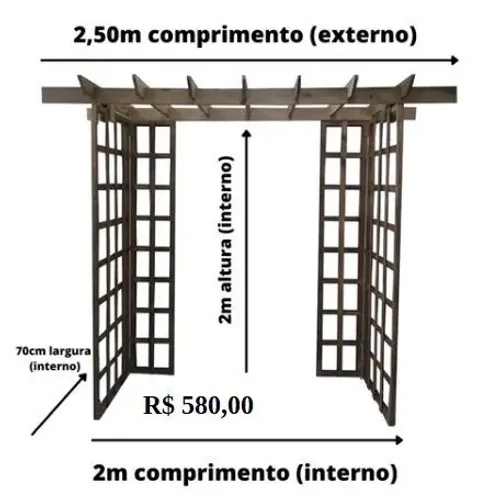 Pergolado para decorar jardim e eventos