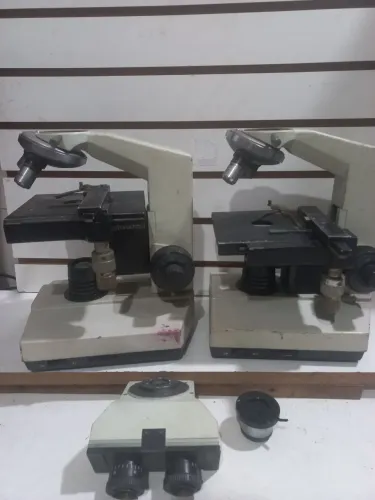 2 microscópio no estado para arrumar ou aproveitar peças 