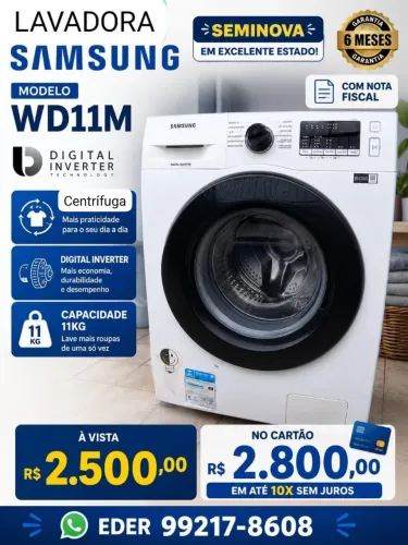 Vendo LAVADORA SAMSUNG WD11M Praticamente NOVA.