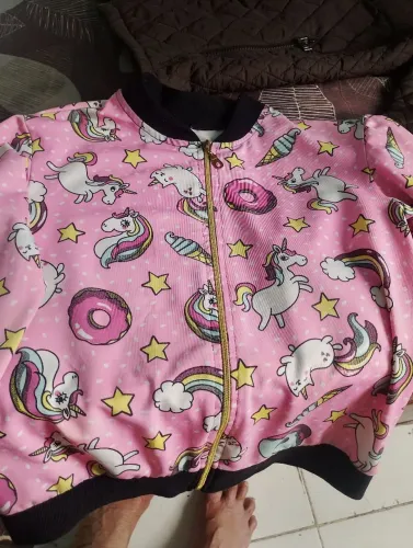 Blusa do unicórnio rosa até criança de 10 anos