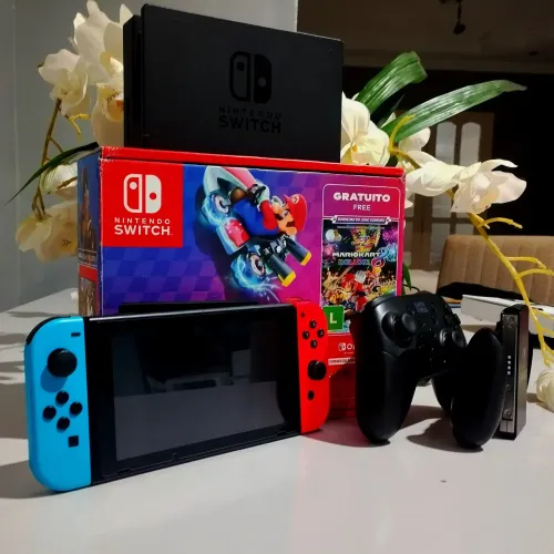 Nintendo Switch V2 Completo + Controle Extra