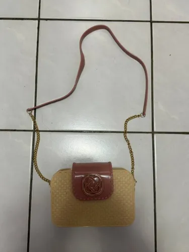 Bolsa Petite Jolie Pequena Bege e Rosa