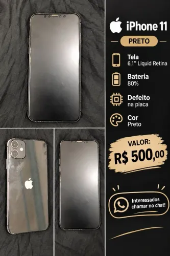 Iphone 11 com defeito.