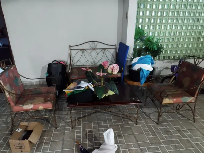 Conjunto de Jardim/Varanda em Ferro - 4 Peças