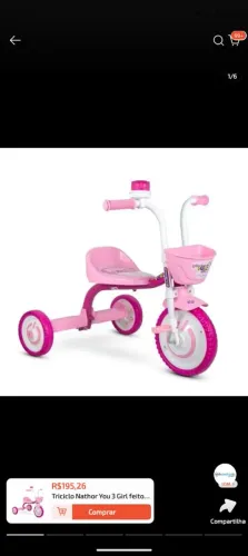 Triciclo infantil menina