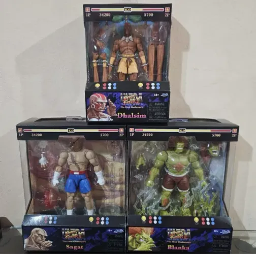 Dhalsim, Blanka e Sagat - Street Fighter Jada Toys