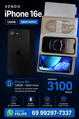 Iphone 16e 128gb seminovo