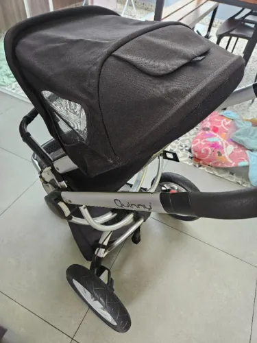 Quinny Buzz Prateado 3 Em 1 + assento elevação