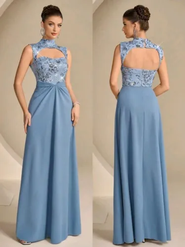 VESTIDO DE FESTA AZUL SERENITY NOVO