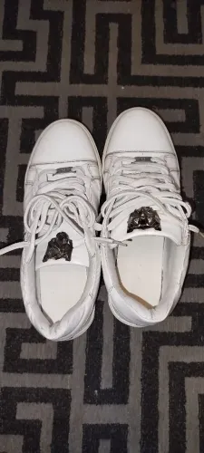 Tênis branco couro original Philippe plein
