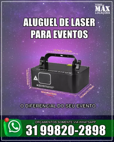 Aluguel de raio laser para boates e eventos