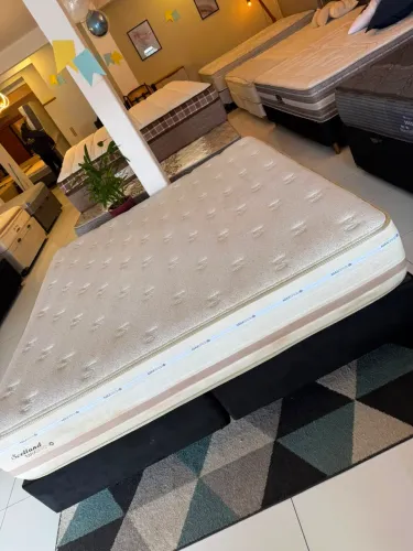 Cama box King Size HERVAL SEMINOVA TOP - ENTREGAMOS 