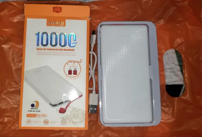 CARREGADOR PORTÁTIL 10000 mAh KAIDI