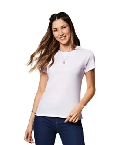 Kit 5 camisetas feminina básica branca HERING P ao XG