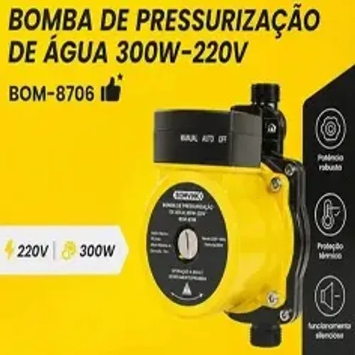 Bomba Pressurizador De Água Pressão 300w 220v Silenciosa