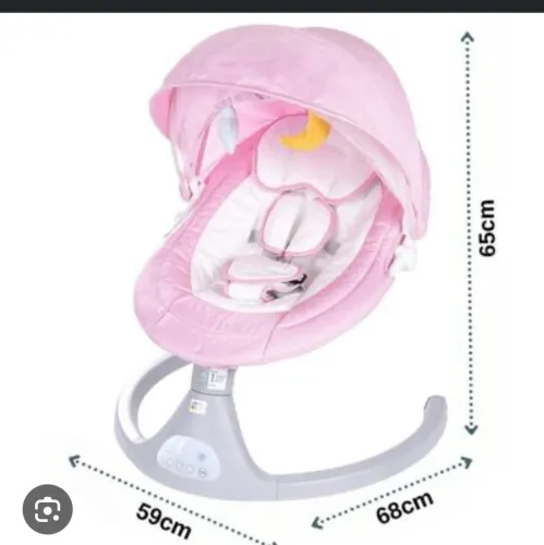 Cadeira giratória bebê rosa