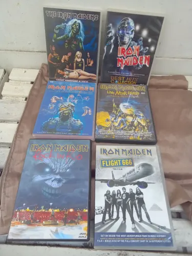 Lote 6 DVDs Iron Maiden com 2 duplos