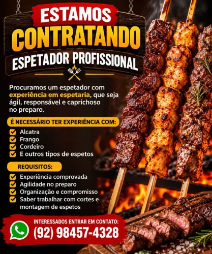 Vaga pra espetador urgente