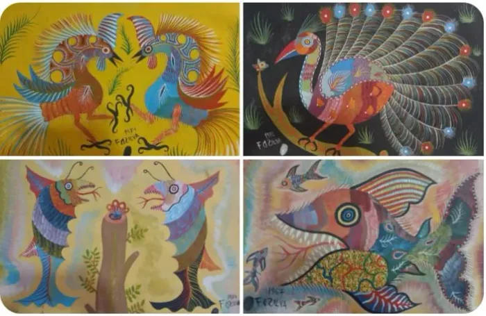 LOTE DE 5 QUADROS DE CHICO DA SILVA 