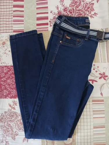 Calça jeans c_ stretc 12. Com cinto