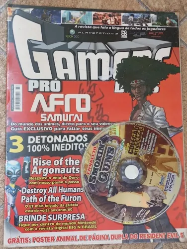Revista Gamers Pró Dicas Nº 84 + Jogo Smoking Guns Pôster Resident Evil ( Lacrada )